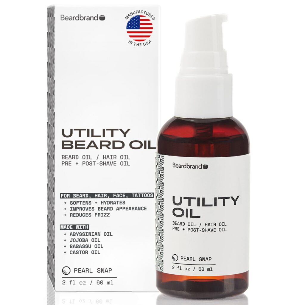 Dropper applying oil to beard – precise application of beard oil treatment